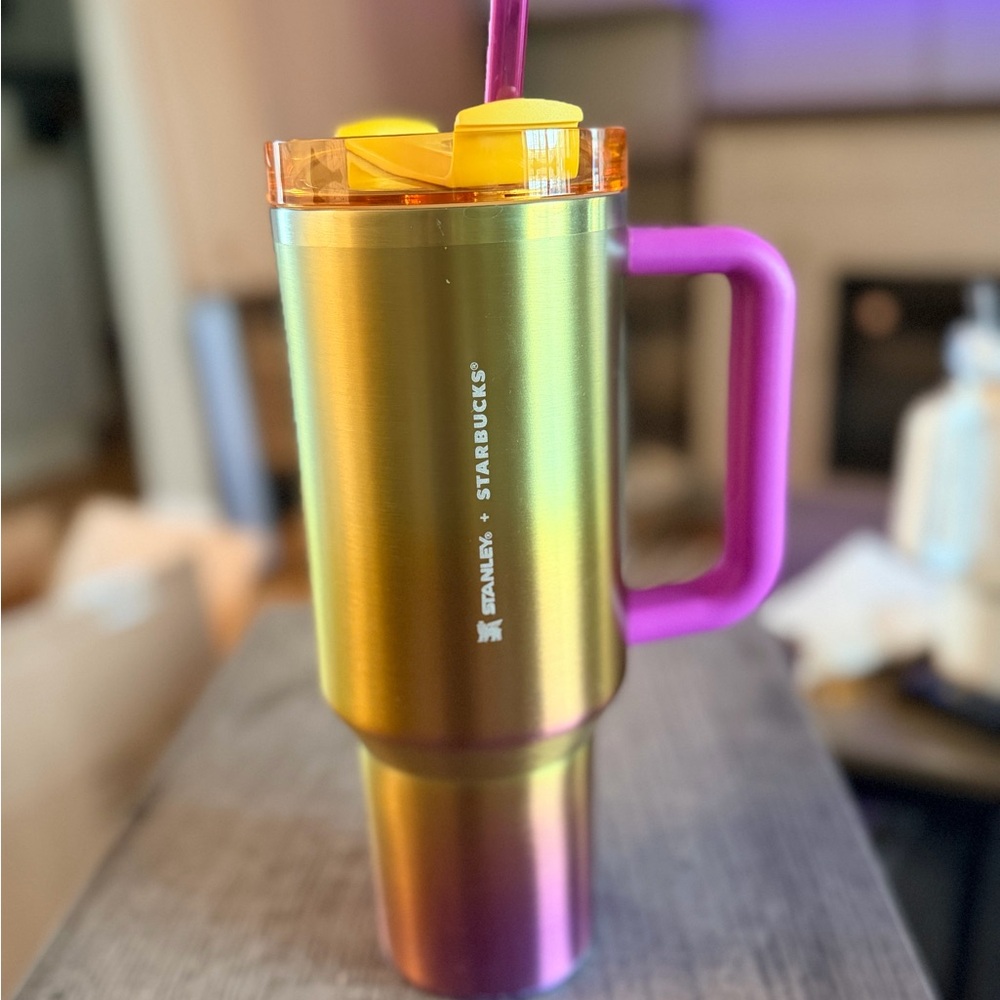 Stanley x Starbucks Multicolor Metallic Tumbler with Handle Summer 2023 release